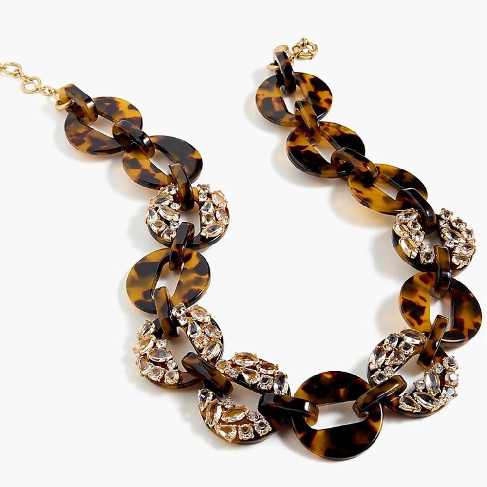 J. Crew Tortoise Embellished Necklace